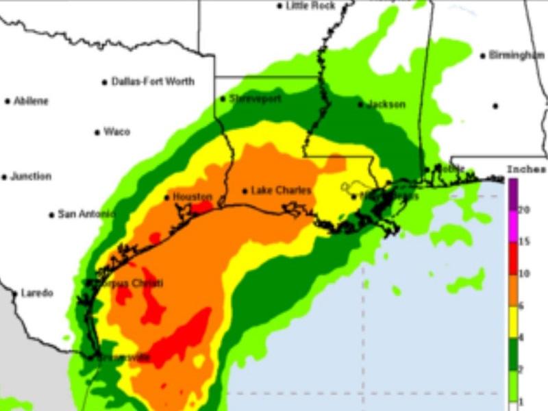 Fuertes lluvias e inundaciones en zonas urbanas causaría Nicolás en la costa de Texas y Luisiana
