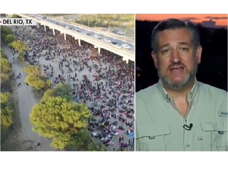 Acusa senador Ted Cruz a Biden de provocar la crisis migratoria; los haitianos corren la voz de fronteras abiertas