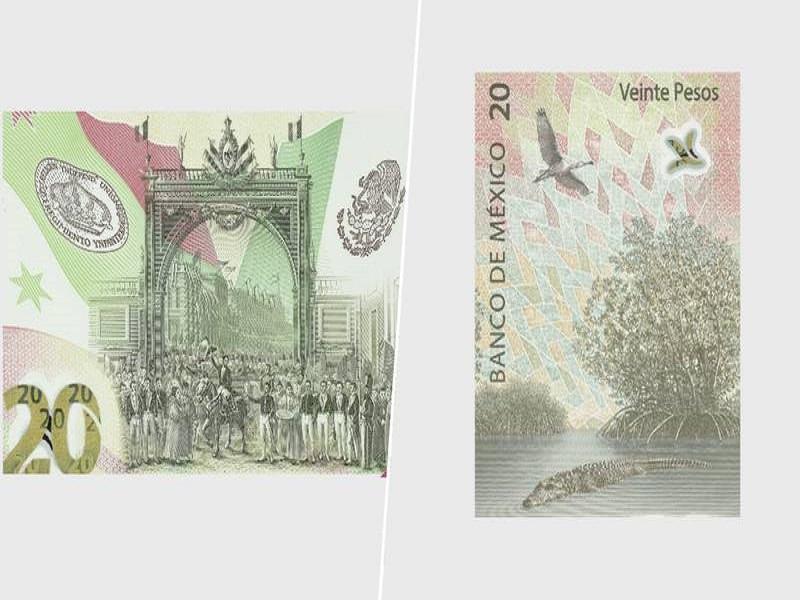 Nuevo billete de 20 pesos conmemora Consumación de la Independencia