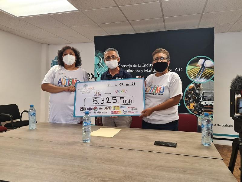 Entrega INDEX m&aacute;s de 5 mil d&oacute;lares a la asociaci&oacute;n Emmanuel en Pro de Ni&ntilde;os Autistas