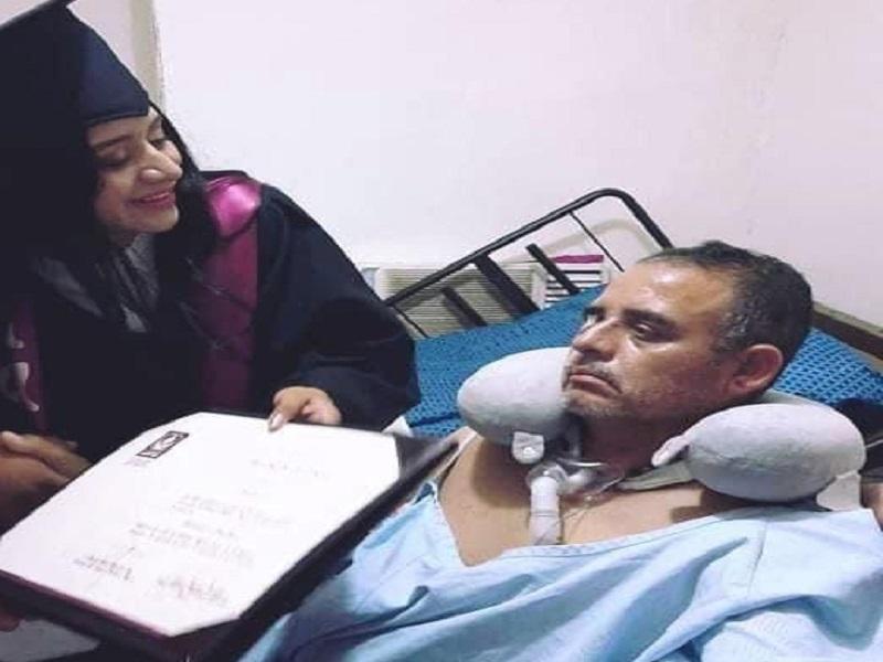 Hija del oficial de Tr&aacute;nsito baleado se gradu&oacute; como psic&oacute;loga y le llev&oacute; el t&iacute;tulo a su padre hasta el hospital