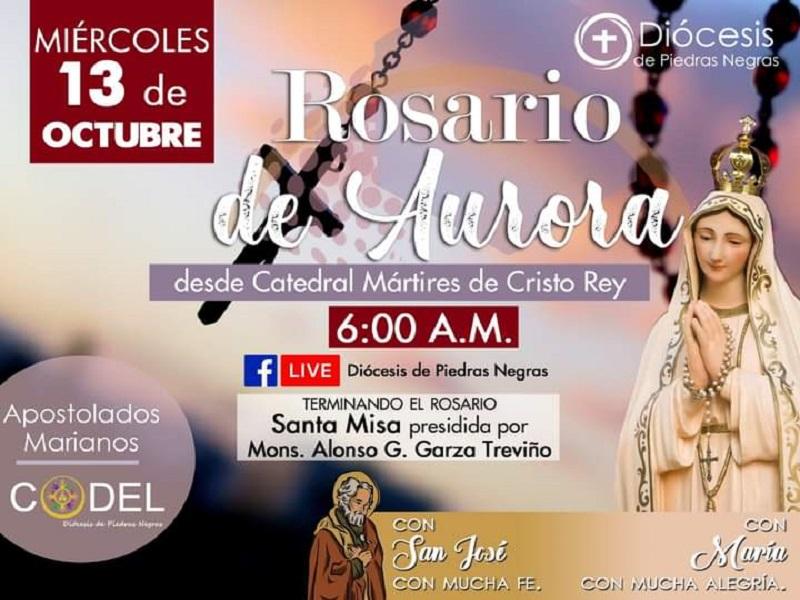 Invitan al Rosario de Aurora, pedir&aacute;n por que disminuya la pandemia del coronavirus