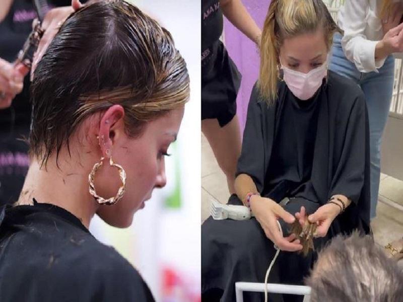 Mariana Rodr&iacute;guez se corta el cabello en apoyo a ni&ntilde;o con c&aacute;ncer