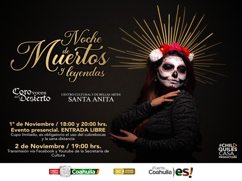 Cultura Coahuila invita a disfrutar de las actividades del D&iacute;a de Muertos