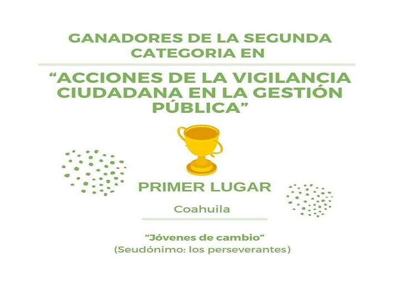 Coahuila, ganador del primer lugar en Premio Nacional de Contralor&iacute;a Social 2021