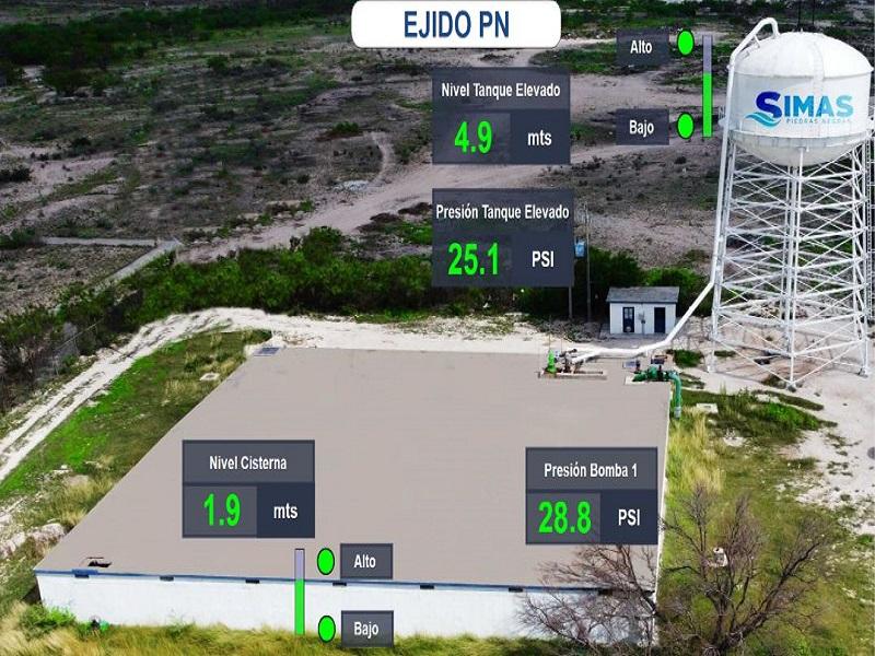 Integran tanque del ejido Piedras Negras al sistema de telemetr&iacute;a del SIMAS 