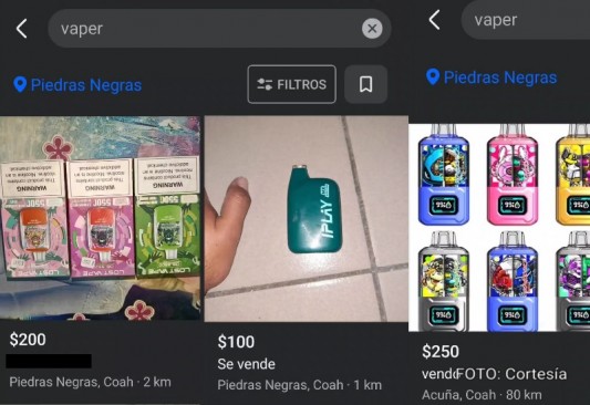 Vapes en lo obscurito: Sigue mercado negro de cigarrillos electrónicos en Piedras Negras