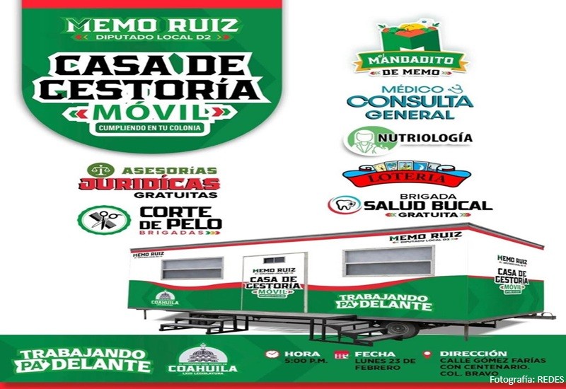 Casa de Gestoría Móvil de Memo Ruiz iniciará este lunes en la colonia Bravo